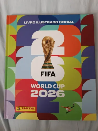 Álbum da copa, capa dura com 20 figurinhas de brinde