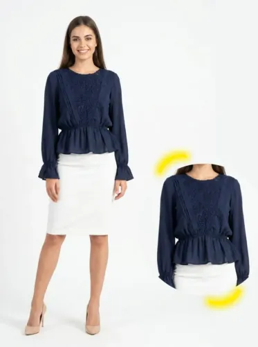 Camisa social azul 