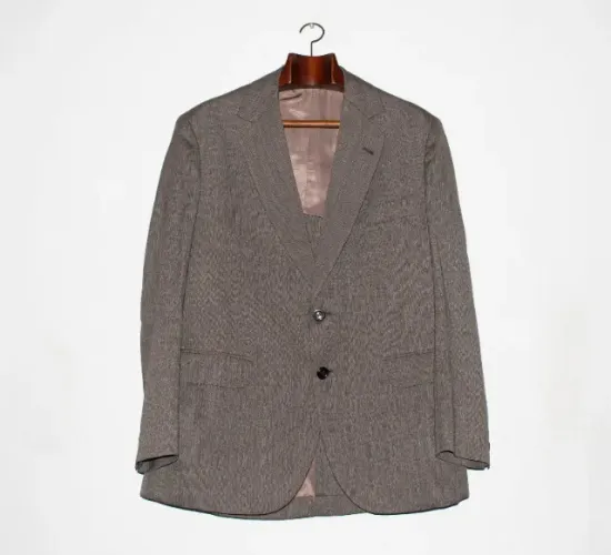 Blazer vintage anos 80 lã fria cor caqui escuro