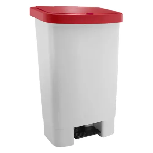 7201 - LIXEIRA PLASTICA 50 LTS BRA/VERM LX-50 / MARCA: DELLAPLAST