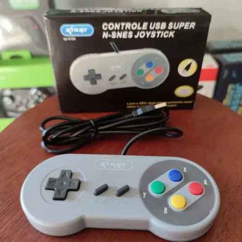 Controle retrô Joystick Usb Pc Notebook Video Games