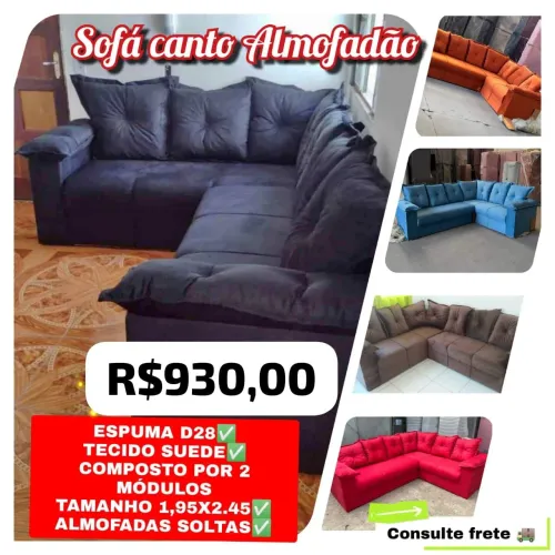 Sofá de canto almofadão