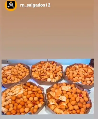 Salgados pra festa 35,00 cento