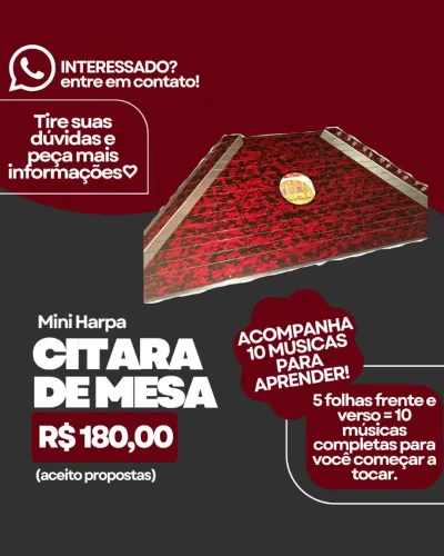 Cítara de Mesa - Mini Harpa