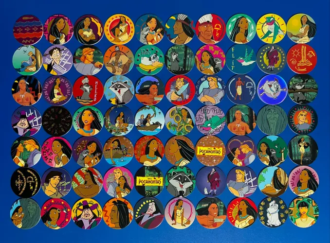 Tazo & Card Pocahontas Canada Games Original Elma Chips