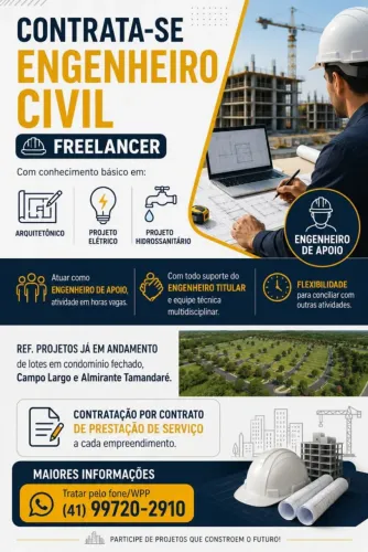 Contrata se engenheiro civil