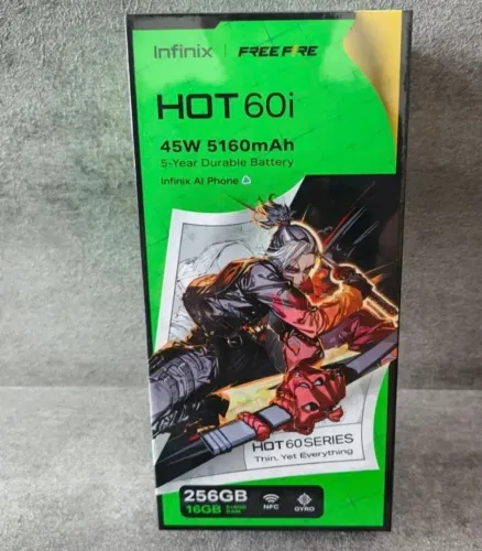 Infinix hot60i NFC 256Gb/8Gb preto Lacrados 1 ano garantia