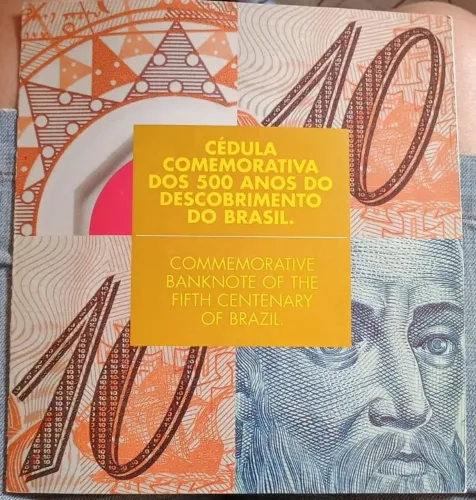 Cédula comemorativa de 500 anos do descobrimento do Brasil