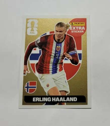 Figurinha Legend Haaland Ouro. Extra Sticker.