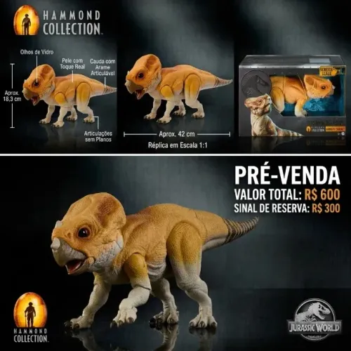Pré venda Jurassic World Hammond Collection Screen Scale Aquilops ?Dolores?