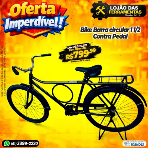 Bike Barra Circular 11/2 Contra Pedal