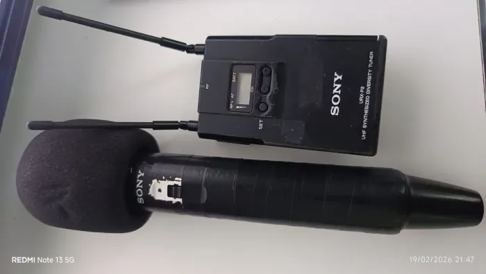 Microfone de bastão Sony sem fio