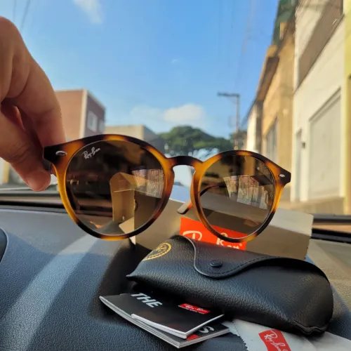 Ray ban redondo tartaruga fosco rb2180 clássico oculos de sol masculino feminino 