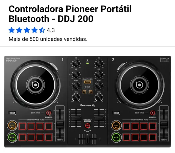 Controlador DDj 200 Pioneer Usada