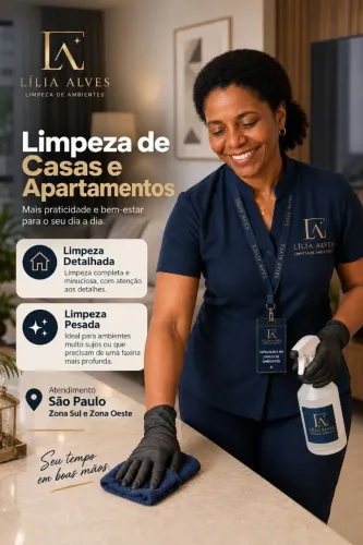 Faxina de Casas e Apartamentos | Zona Sul e Zona Oeste SP