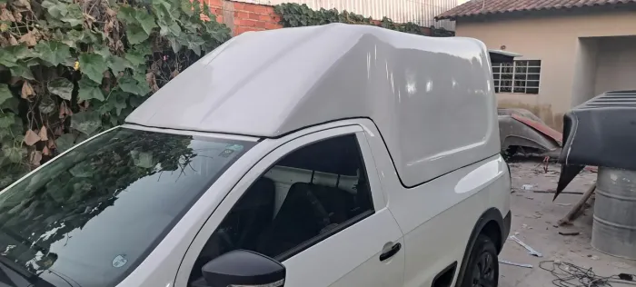 Capota Baú Alto meia tampa pra Saveiro 