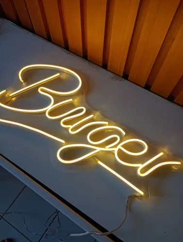 Letreiro em lede BURGER