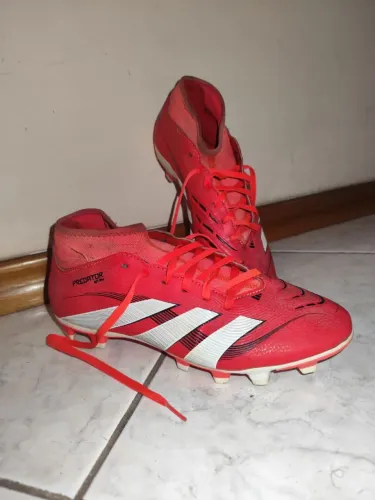 Chuteira Adidas Predator Campo Vermelha Original - Nº (40)