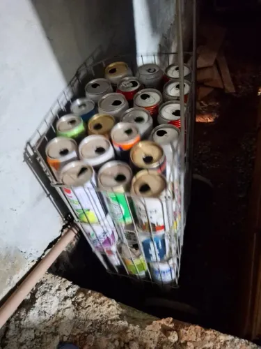 Latas vazias para colecionador 