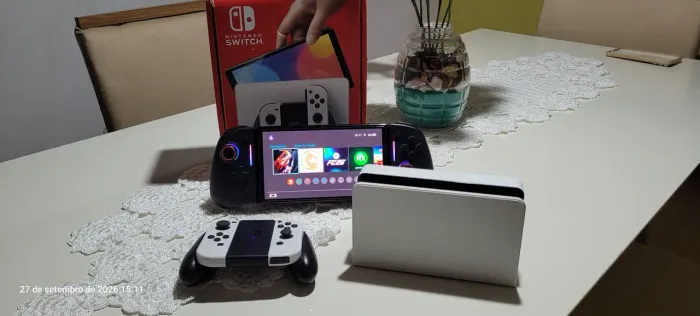 Switch OLED desbloqueado aceito troc@