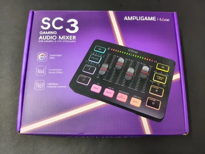 Mixer de som FIFINE SC3 + Cabo XLR