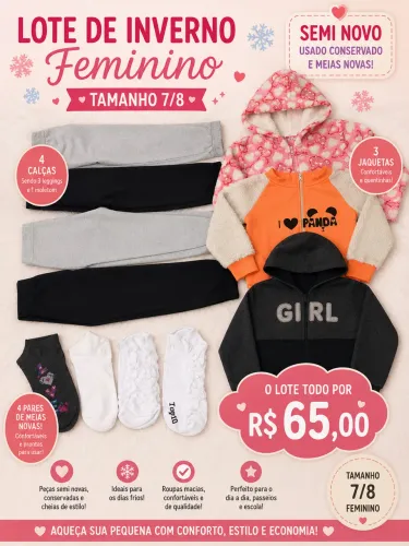 Lote inverno infantil menina