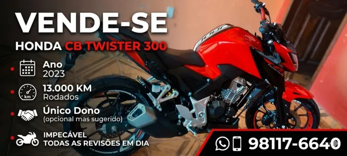 Vendo CB Twister 300F freio ABS