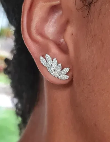 Brinco Earcuff Prata c/ Rodio