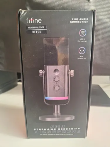 Microfone Fifine AM8 USB/XLR Preto Seminovo