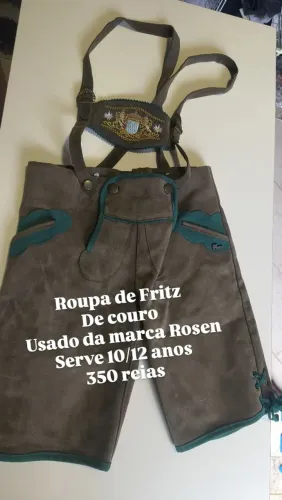 Roupa de Fritz de couro