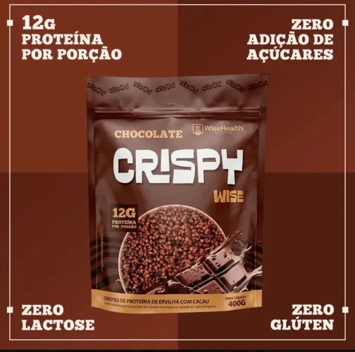 Crispy Wise Chocolate WiseHealth 400g - Proteico / Vegano / Sem Glúten