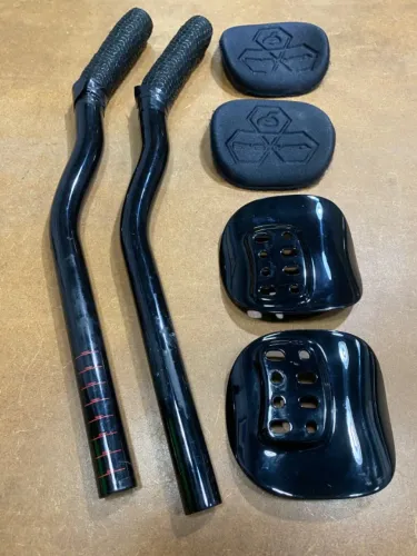 Extensores de clip e pads em carbono para bicicleta de Triathlon
