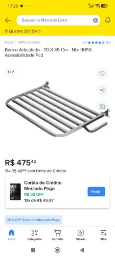 Cadeira inox articulada nova reforçada