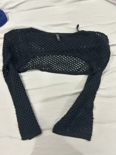 Blusa cropped manga longa trico Renner