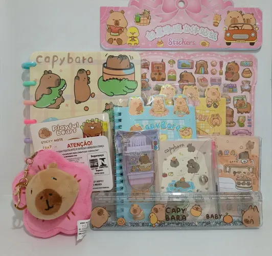 Kit Papelaria Capivaras 