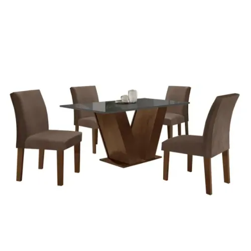 Mesa de Jantar Nova com 4 Cadeiras