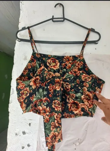 Cropped tam PM florido