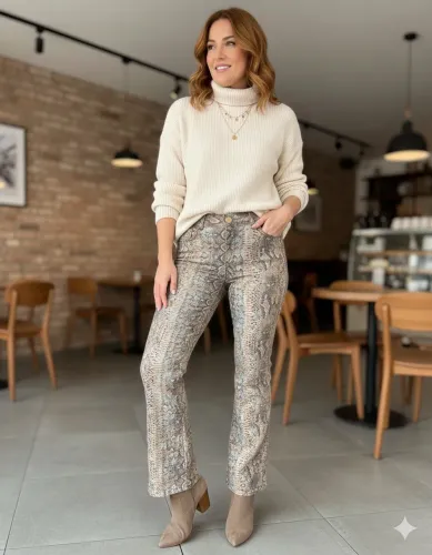Calça feminina tam 46 estampa animal print Gup?d