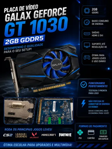 Placa de Vídeo GALAX GeForce GT 1030