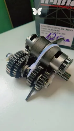 Caixa de marcha para moto 50 cilindradas jet com defeito na catraca da terceira marcha