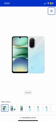 Xiaomi Redmi A5 4G Azul 128GB, 4GB RAM, Tela 6.88? 120 Hz, Câmera Dupla AI de 32MP