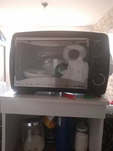 Vendo um forcinha grande para assar carne e bolo etc.so voltagem e 220 volts precisa de um