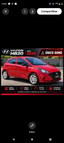 Hyundai HB20 Sense 1.0 Flex 12V MEC 2020