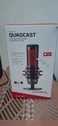 Microfone HyperX Quadcast em ótimo estado - na caixa original - Frete Grátis 