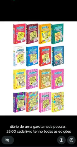 Livros Diário de uma Garota Nada Popular. 35,00 cada