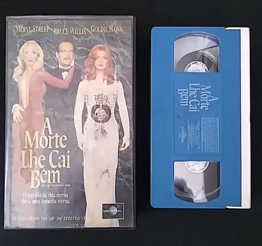 ?Fita VHS Original A Morte Lhe Cai Bem (1992 - Rara Fita Azul CIC Video)