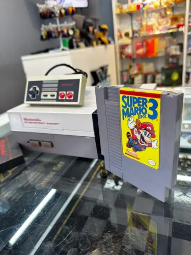 Nintendo NES Action Set Playtronic com Super Mario Bros 3 na Caixa - Original e Clássico N