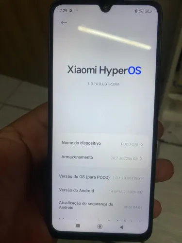 Celular poco c75 256gb funcionando perfeitamente