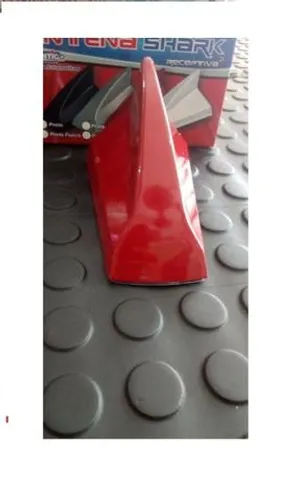 Antena Barbatana Shark Tubarão c sinal radio core vermelho preto Fosco Prata branco