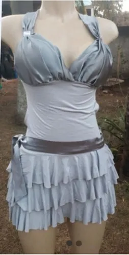 Vestido Minchev Decote nas costas Tam m
